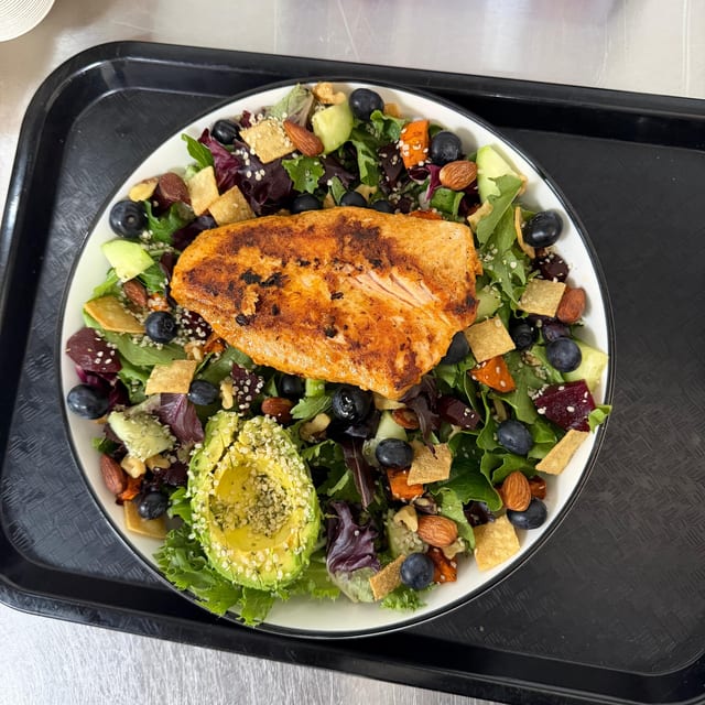 Grilled Salmon Salad.