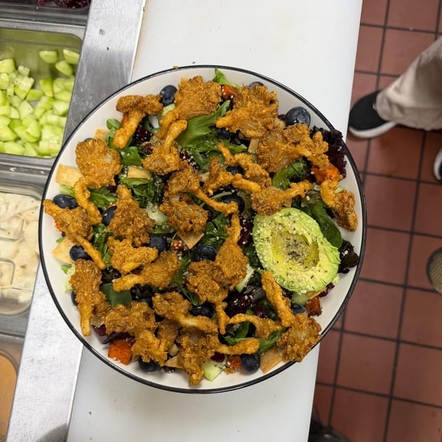Crispy Oyster Mushroom Salad.